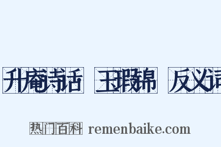 升庵诗话·玉瑕锦纇反义词是什么意思的图片